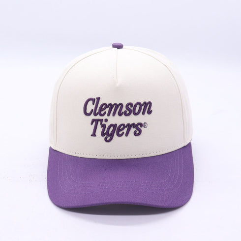 Clemson 3D Script Canvas Trucker Hat